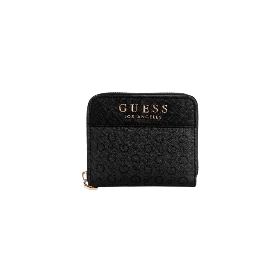 Cartera Guess Negra/Gris, con estampado ...